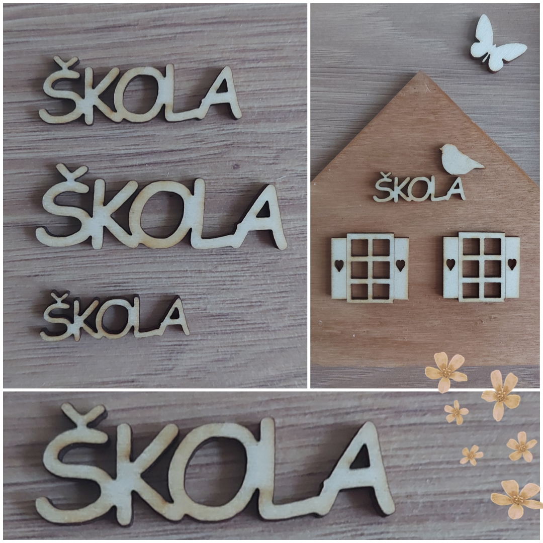 Škola nápis tiskací