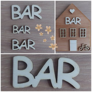 BAR nápis tiskací