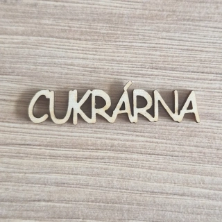 CUKRÁRNA nápis tiskací