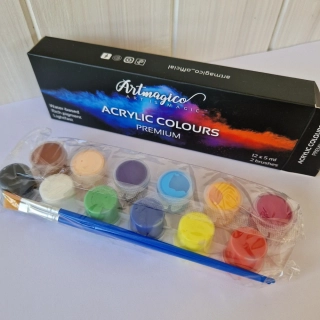 Artmagico Akrylové barvy 5ml x 12 ks