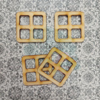 OKNO čtvercové zaoblené na mini domečky 4 x 4 cm