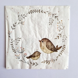 Ubrousek na decoupage  - ptáčci